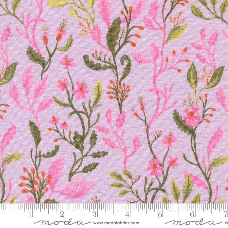Floral Fondant 5" Charm Pack, Moda 14130PP, 5" Precut Purple Yellow Mint Floral Charm Pack Fabric Squares, Linn Warme