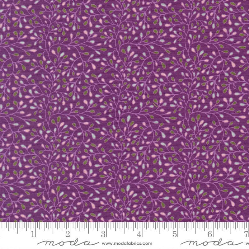 Floral Fondant 5" Charm Pack, Moda 14130PP, 5" Precut Purple Yellow Mint Floral Charm Pack Fabric Squares, Linn Warme