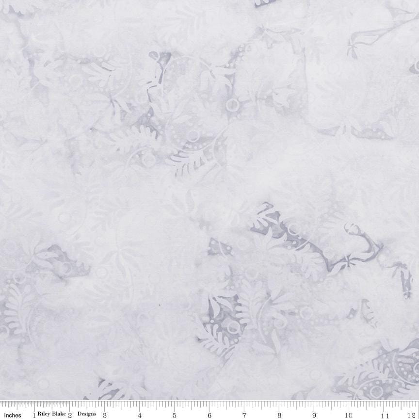 Expressions Batiks Silver Shores 10" Stacker, Riley Blake 10-23553-42, 10" Precut Teal Aqua Gray White Batik Fabric Squares