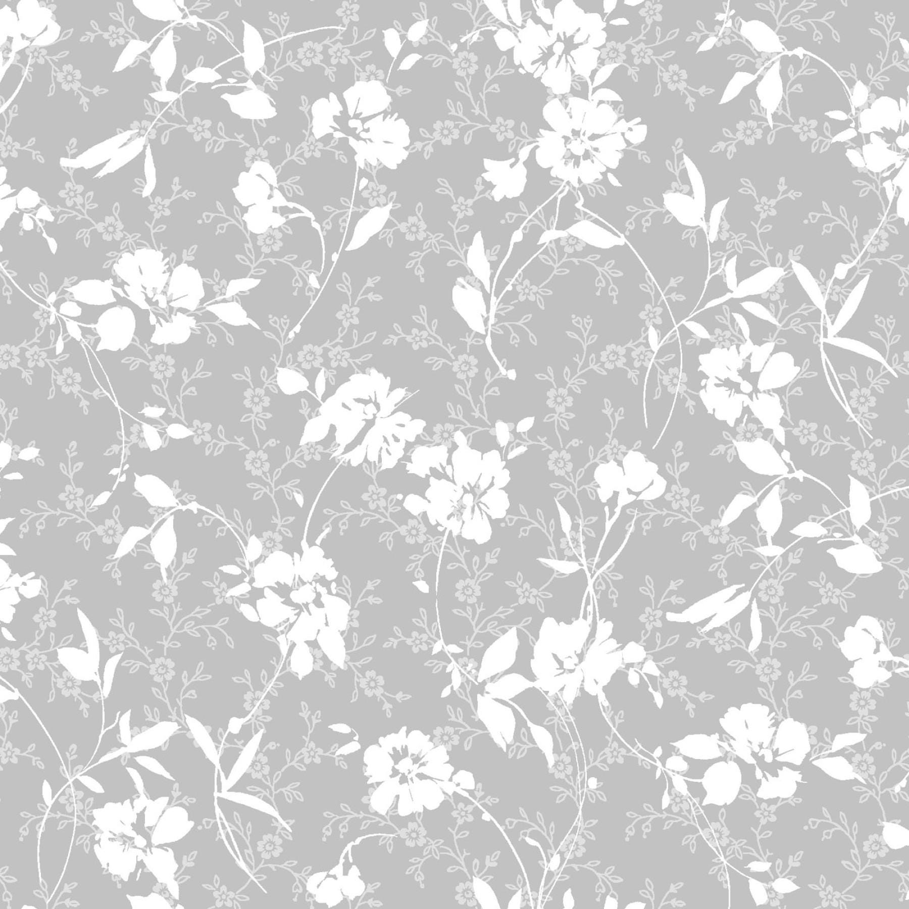 Moonlit Walk 10" Squares, Maywood Studio SQ-MASMOON, 10" Precut Black Gray White Floral Layer Cake Fabric Squares