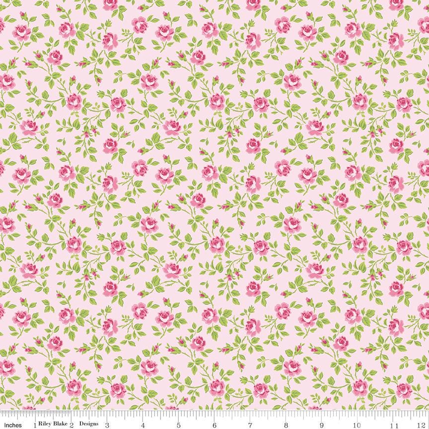 Hydrangeas in the Garden 5" Stacker, Riley Blake 5-16830-42, Precut Spring Floral Quilt Hydrangea Fabric Squares, Jennifer Bosworth