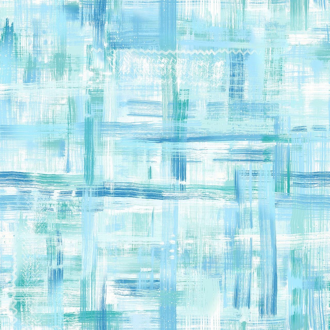 108" Colorfield - Blue Aqua White Abstract Wide Quilt Back Fabric, Maywood Studio MASQBD650-BQ, Blue Texture Wide Quilt Backing, By the Yard