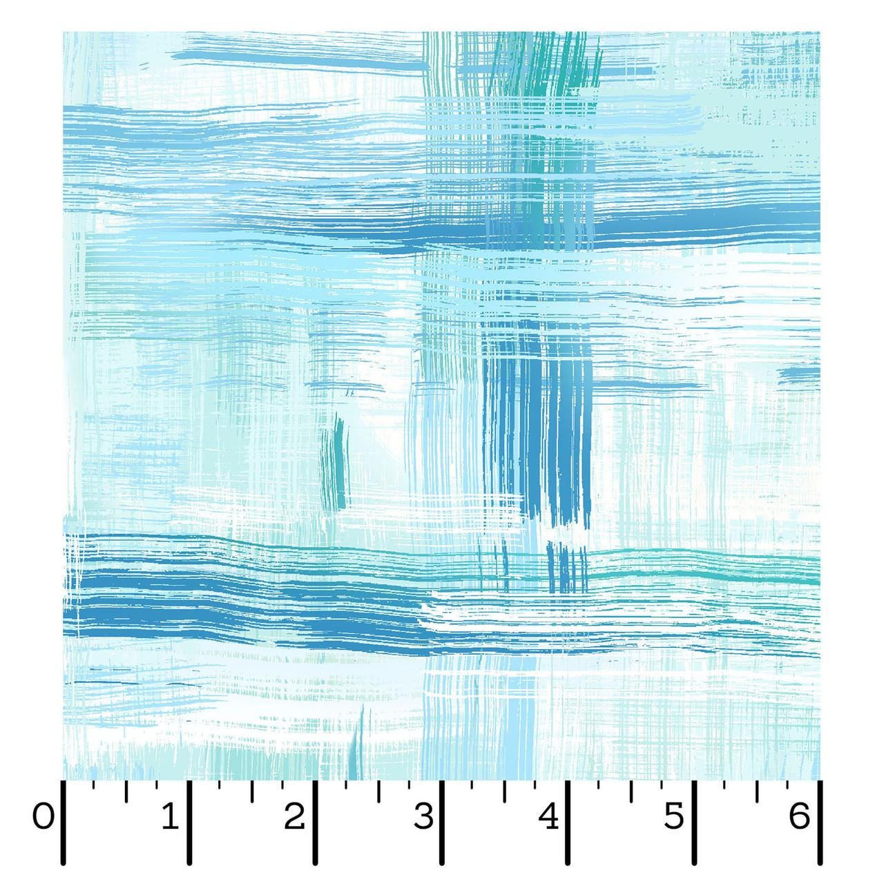 108" Colorfield - Blue Aqua White Abstract Wide Quilt Back Fabric, Maywood Studio MASQBD650-BQ, Blue Texture Wide Quilt Backing, By the Yard