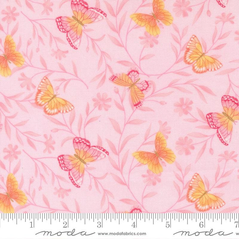 Kindness 5" Charm Pack, Moda 56150PP, 5" Precut Pink Green Peach Pastel Floral Charm Pack Fabric Squares, Deb Strain