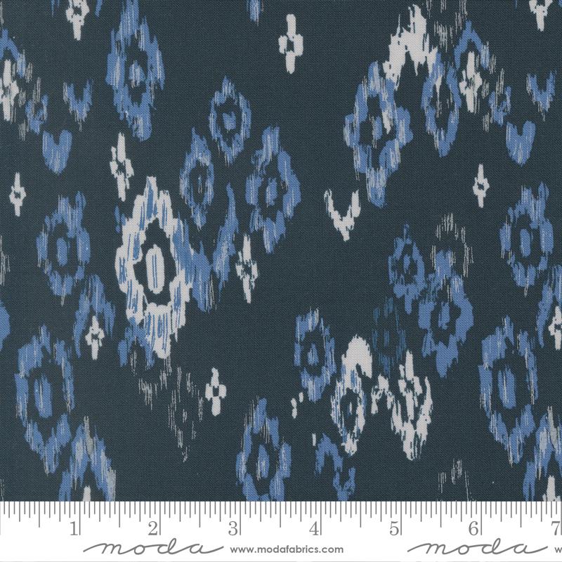 Boho Haven 10" Layer Cake, Moda 45640LC, 10" Precut Navy Blue Brown Gold Rust Floral Fabric Squares, Fancy That Design