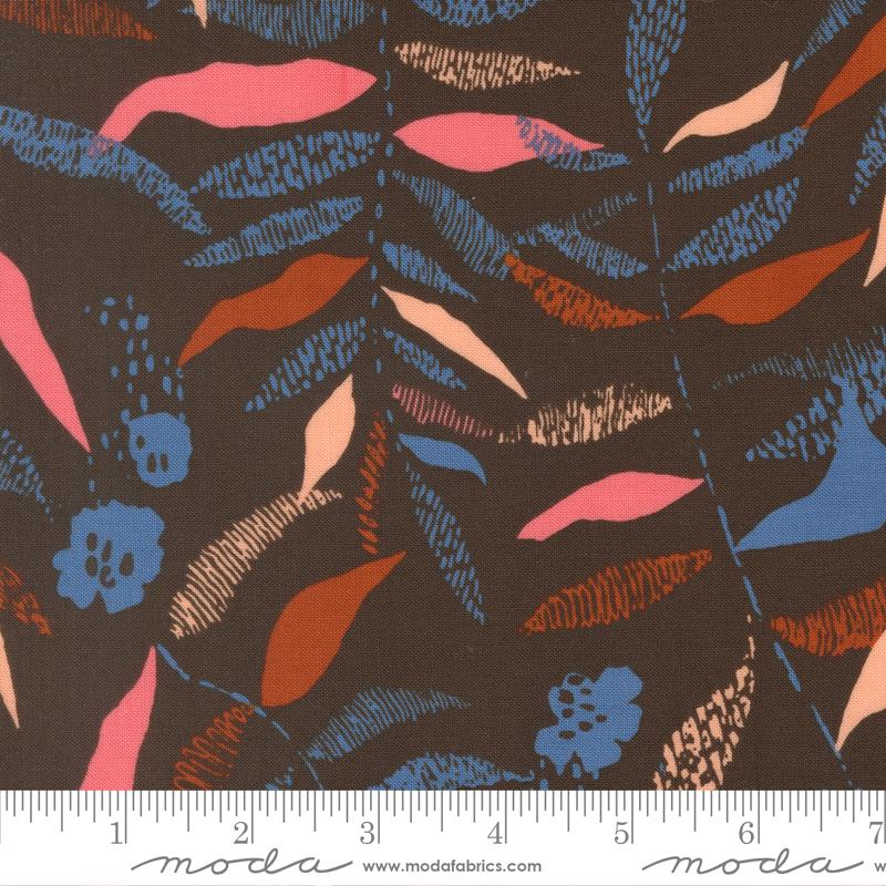 Boho Haven 10" Layer Cake, Moda 45640LC, 10" Precut Navy Blue Brown Gold Rust Floral Fabric Squares, Fancy That Design