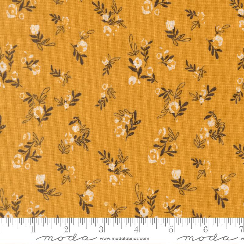 Boho Haven 10" Layer Cake, Moda 45640LC, 10" Precut Navy Blue Brown Gold Rust Floral Fabric Squares, Fancy That Design
