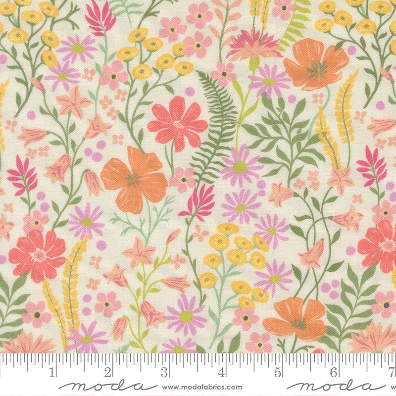 Cannon Beach 5" Charm Pack, Moda 11970PP, 5" Precut Multicolored Floral Charm Pack Fabric Squares, Crystal Manning