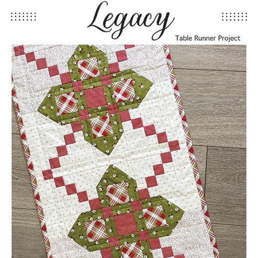 Legacy Table Runner Quilt Pattern, Branch and Blume BNB2420, Yardage Friendly Chains Medallions Table Runner Quilt Pattern, Chrissy Lux