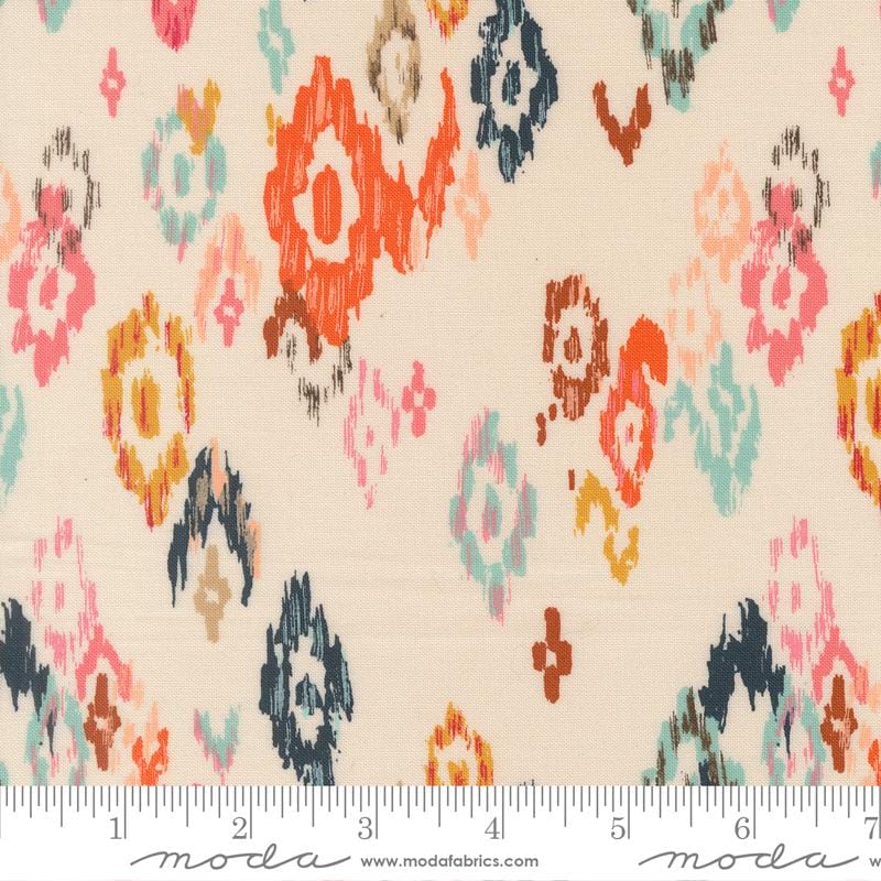Boho Haven 10" Layer Cake, Moda 45640LC, 10" Precut Navy Blue Brown Gold Rust Floral Fabric Squares, Fancy That Design