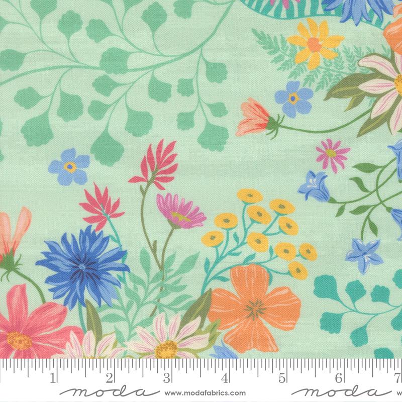 Cannon Beach 5" Charm Pack, Moda 11970PP, 5" Precut Multicolored Floral Charm Pack Fabric Squares, Crystal Manning