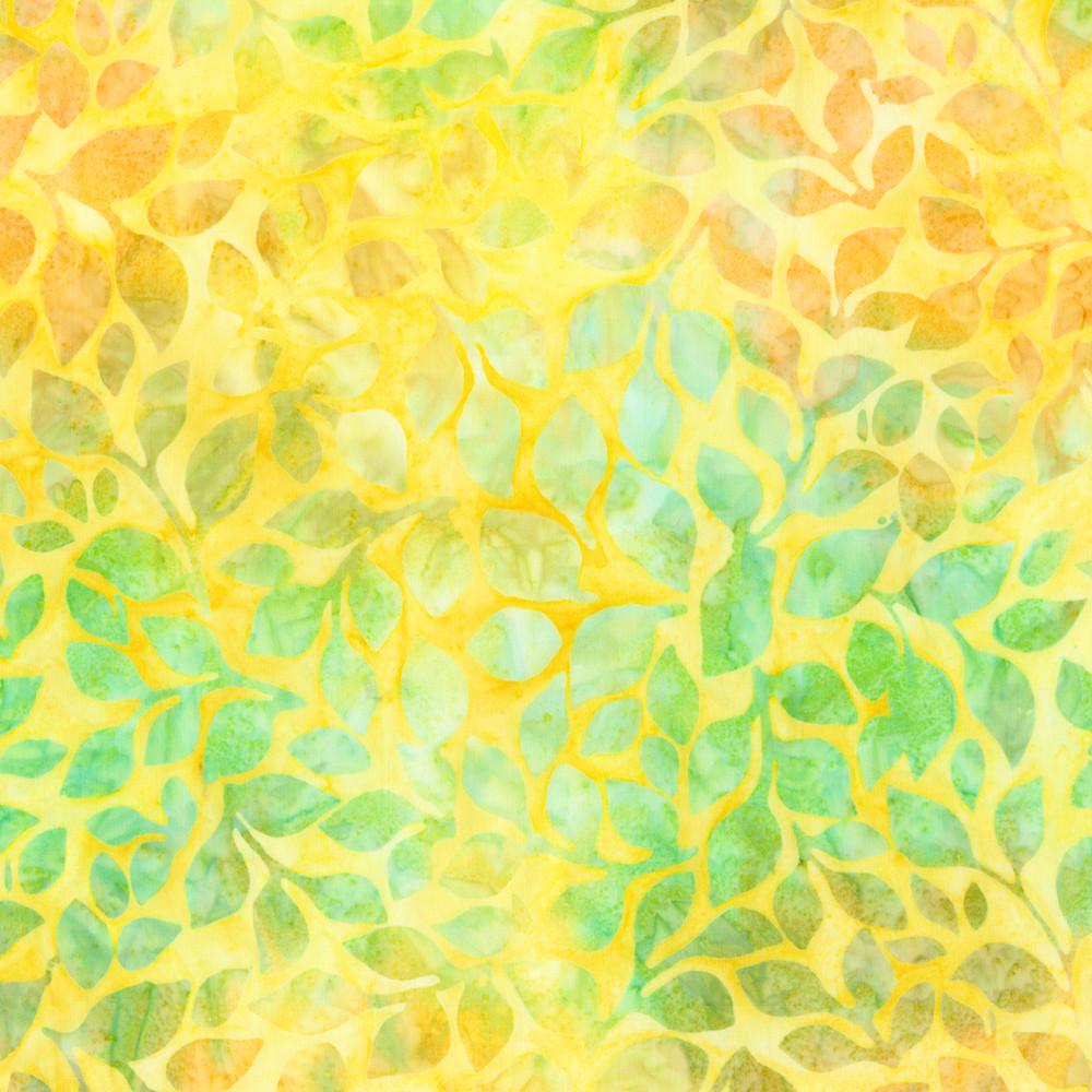 Artisan Batiks Tropical Breeze Charm Squares, Robert Kaufman CHS-1322-42, Precut 5" Blue Green Yellow Leaves Batik Charm Pack Fabric Squares