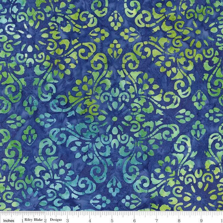 Expressions Batiks - Swirl the Rainbow 5" Stacker, Riley Blake 5-23565-42, 5" Precut Multicolored Batik Fabric Squares