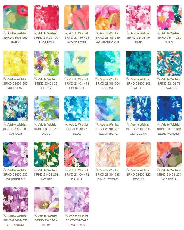 Painterly Petals Valley Charm Squares, Robert Kaufman CHS-1357-42, 5" Precut Multicolored Floral Fabric Squares