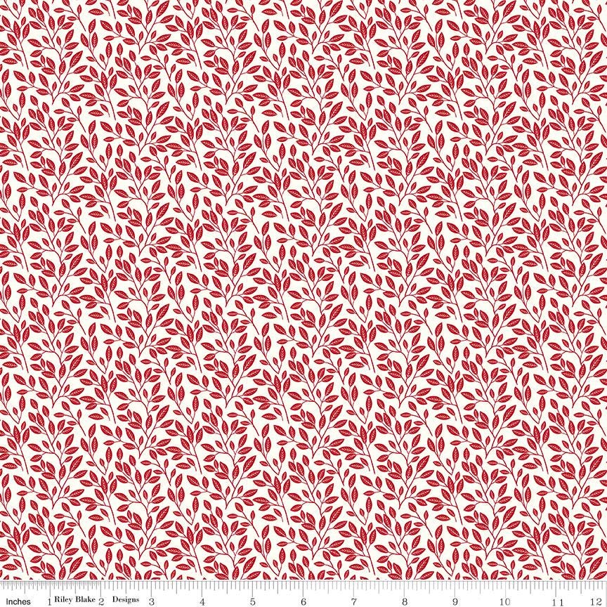 Radiant Ruby Rolie Polie, Riley Blake RP-17260-40, Precut 2.5" Red White Floral Fabric Strips, Dani Mogstad