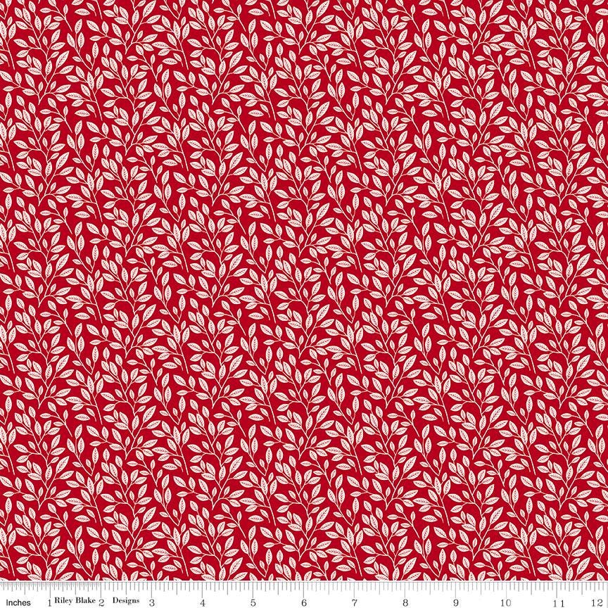 Radiant Ruby Rolie Polie, Riley Blake RP-17260-40, Precut 2.5" Red White Floral Fabric Strips, Dani Mogstad