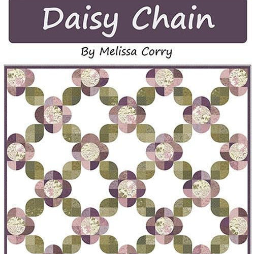 Daisy Chain Quilt Pattern, Happy Quilting HQ142, Fat Quarter FQ Friendly Baby Lap Picnic Twin Queen King Square Bed Quilt Pattern, Curved