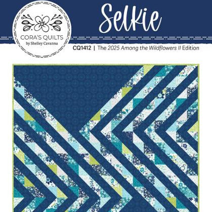 Selkie Quilt Pattern, Cora's Quilts CQ1412, Fat Quarter FQ Layer Cake Friendly Modern Throw Quilt Pattern, Michelle Cavanna