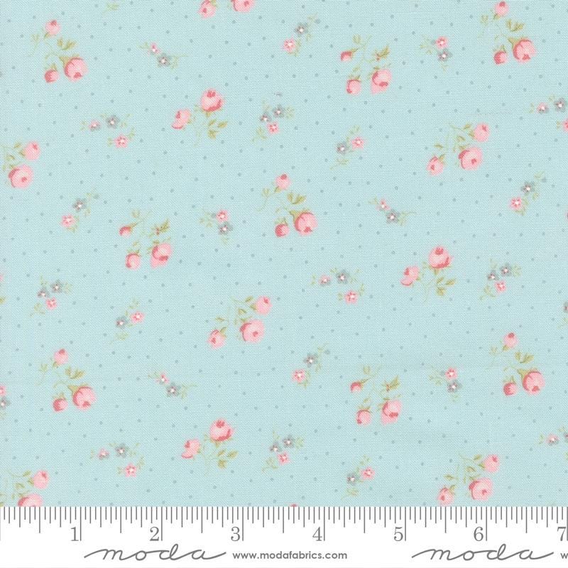 Abide 5" Charm Pack, Moda 18790PP, 5" Precut Pink Blue Green Taupe Floral Charm Pack Fabric Squares, Granny Chic Fabric, Brenda Riddle