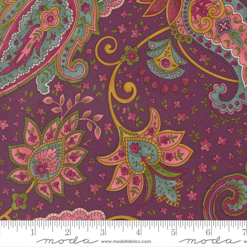 Chelsea Garden 10" Layer Cake, Moda 33850LC, 10" Precut Pink Teal Gold Navy Floral Fabric Squares
