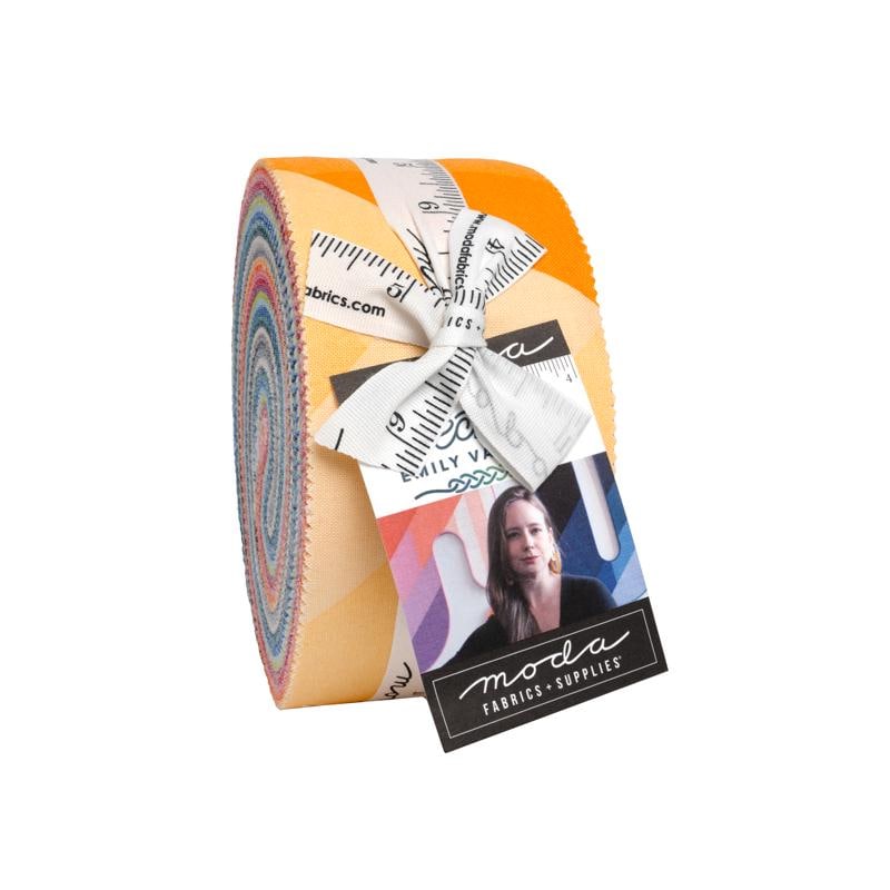 Echo 2.5" Jelly Roll, Moda 42380JR, 2.5" Precut Modern Gradient Colors Fabric Strip Roll, Emily Van Hoff