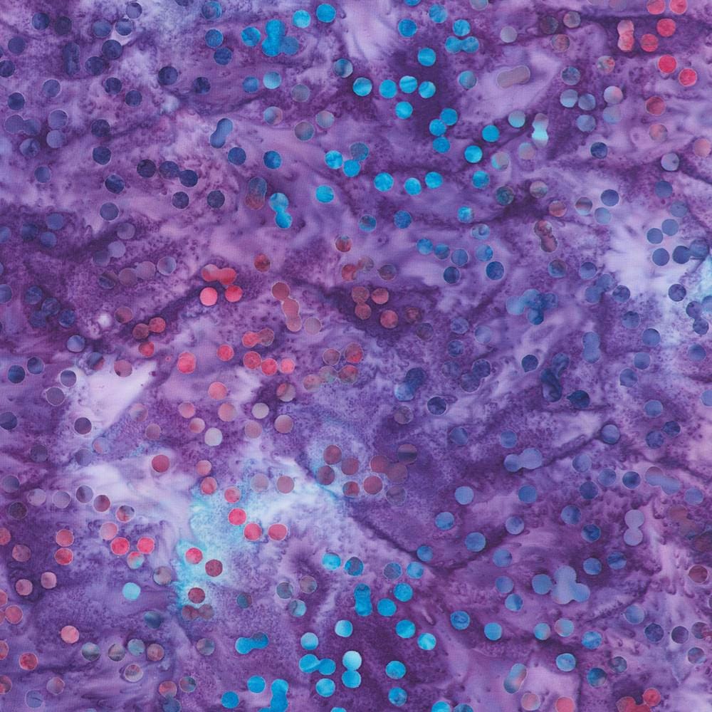 Artisan Batiks Confetti 5" Charm Squares, Robert Kaufman CHS-1344-42, 5" Precut Rainbow Colors Polka Dots Batik Charm Pack Fabric Squares