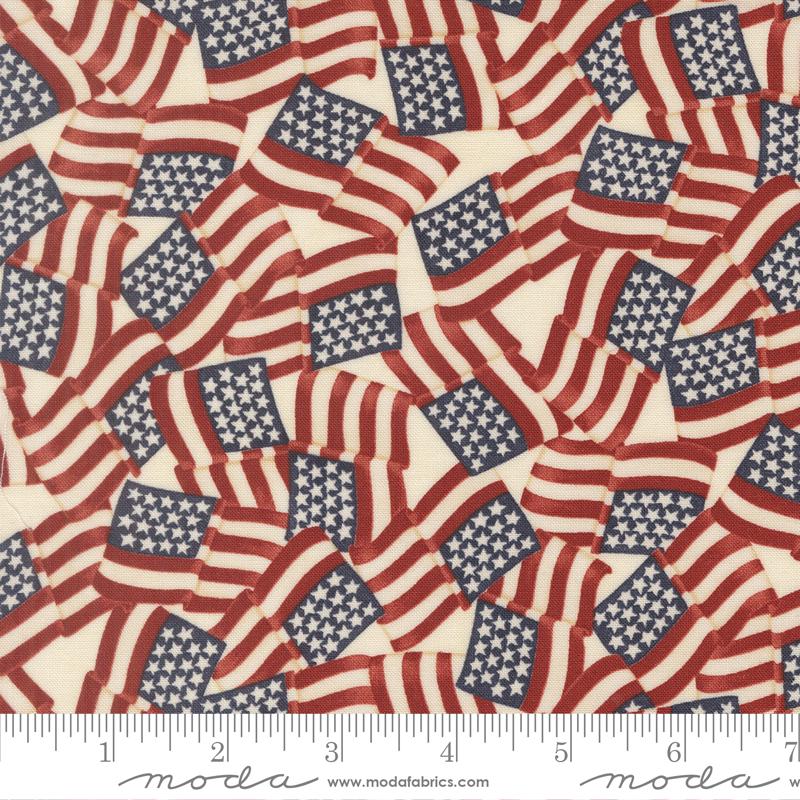 America 250 Years Charm Pack, Moda 56180PP, 5" Precut Independence Day Patriotic Charm Pack Fabric Squares, Deb Strain