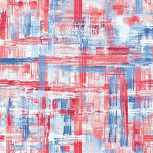 108" Colorfield - Patriotic Abstract Wide Quilt Back Fabric, Maywood Studio MASQBD650-RWB, Texture Wide Quilt Backing, By the Yard