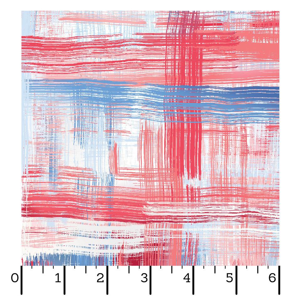 REMNANT 2 Yards 13" x 108" Colorfield - Patriotic Abstract Wide Quilt Back Fabric, Maywood Studio MASQBD650-RWB, Texture Wide Quilt Backing