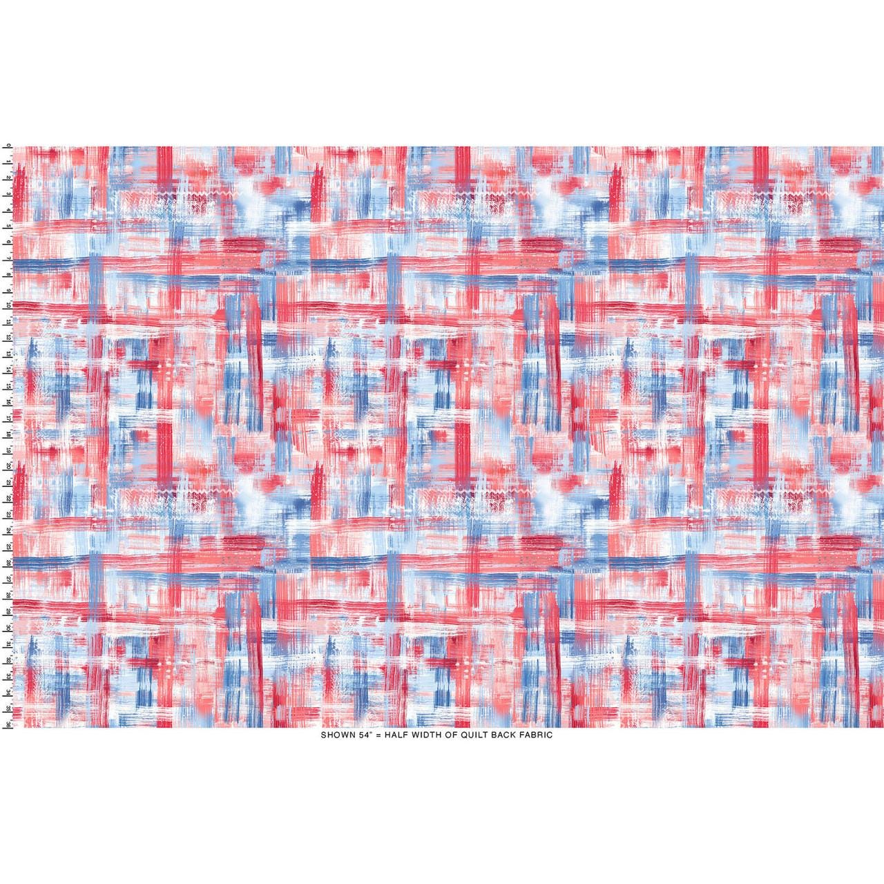 108" Colorfield - Patriotic Abstract Wide Quilt Back Fabric, Maywood Studio MASQBD650-RWB, Texture Wide Quilt Backing, By the Yard