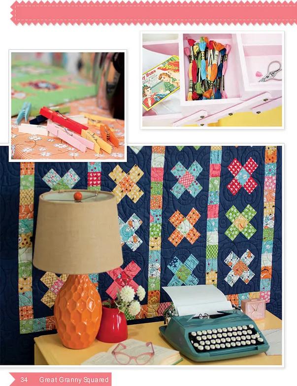 Great Granny Squared Quilt Pattern Book, It's Sew Emma ISE337, Precuts Yardage Friendly Multiple Projects, Lori Holt Bee My Bonnet Pattern