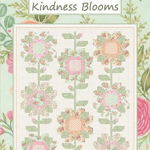 Kindness Blooms Quilt Pattern, Coach House Designs CHD2520, Layer Cake Friendly Valentine Wedding Love Hearts Lap Throw Quilt Pattern