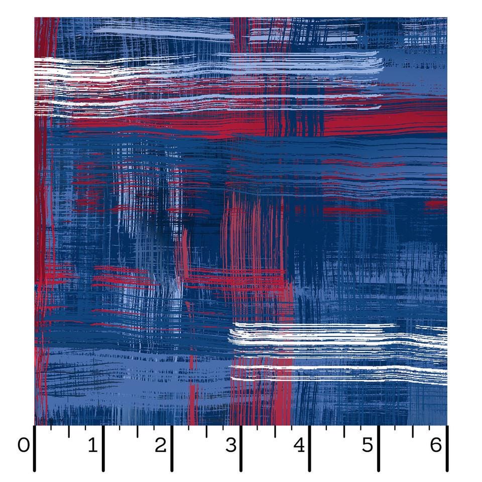 108" Colorfield - Blue Patriotic Abstract Wide Quilt Back Fabric, Maywood Studio MASQBD650-RWB2, Texture Wide Quilt Backing, By the Yard