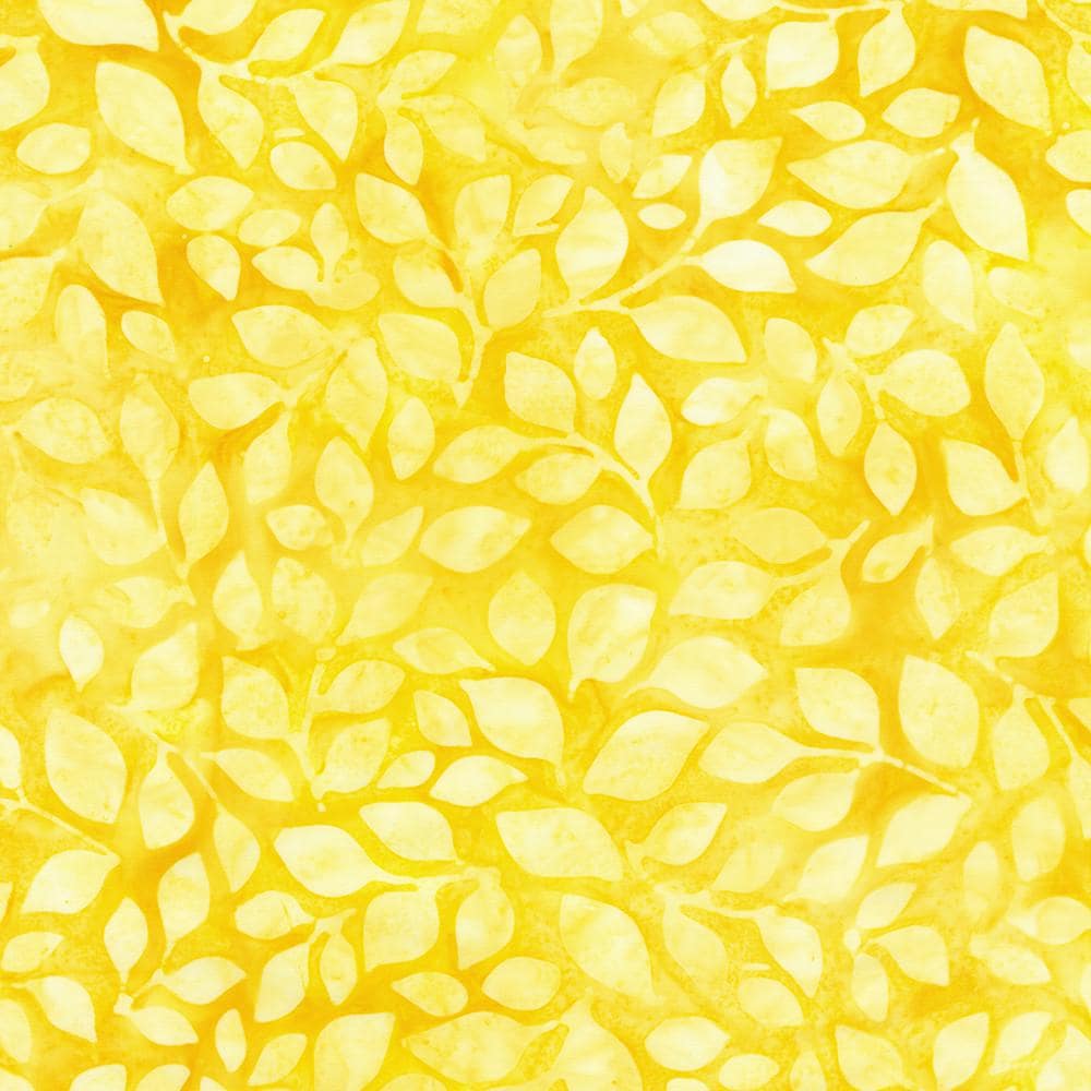 Artisan Batiks Tropical Breeze Charm Squares, Robert Kaufman CHS-1322-42, Precut 5" Blue Green Yellow Leaves Batik Charm Pack Fabric Squares