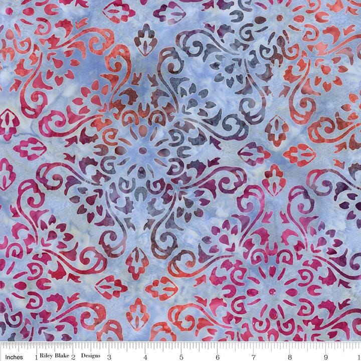 Expressions Batiks - Swirl the Rainbow 5" Stacker, Riley Blake 5-23565-42, 5" Precut Multicolored Batik Fabric Squares