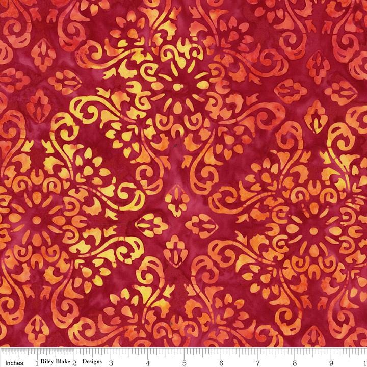 Expressions Batiks - Swirl the Rainbow 5" Stacker, Riley Blake 5-23565-42, 5" Precut Multicolored Batik Fabric Squares