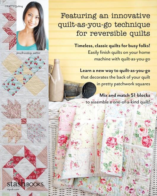 Quilt As You Go Made Vintage Quilt Pattern Book, Stash Books 11222, 51 Blocks 9 Projects 3 Joining Methods for Quilting, Jera Brandvig