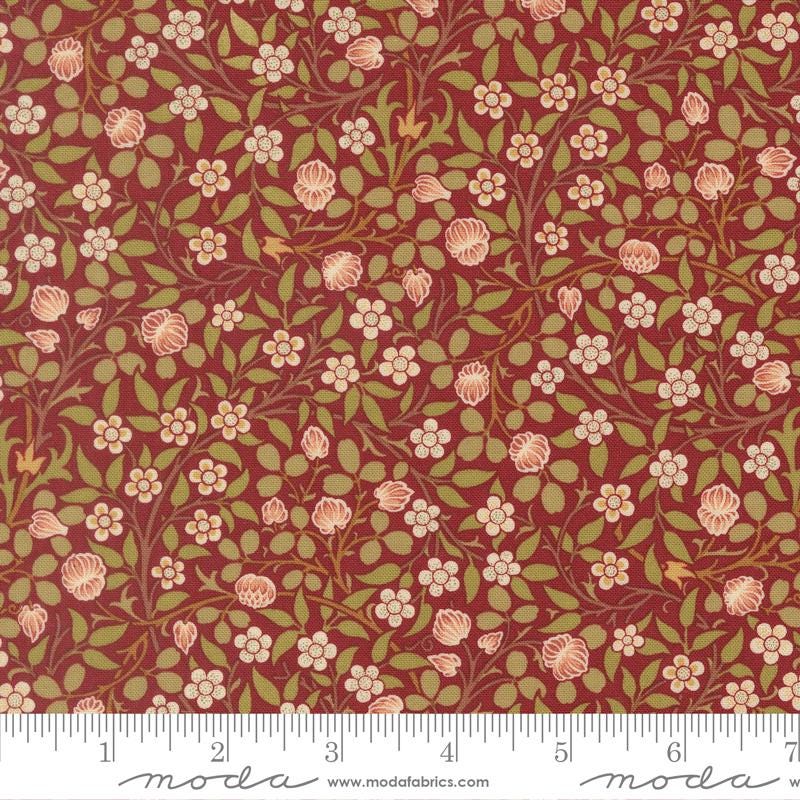 Morris Muse 5" Charm Pack, Moda 13380PP, 5" Precut Floral Reproduction Quilting Fabric Squares, Barbara Brackman
