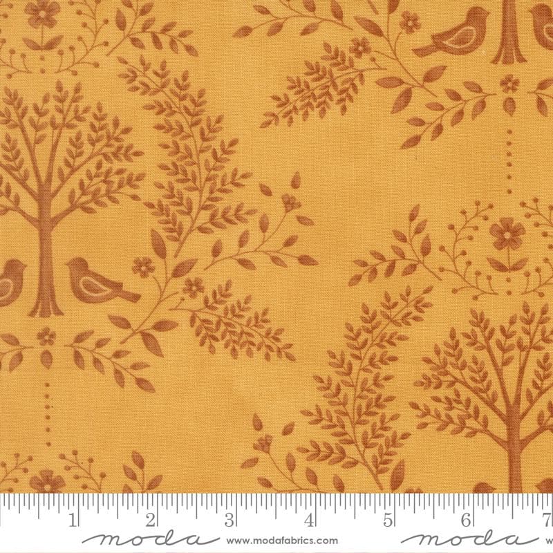 Family Tree 5" Charm Pack 2026, Moda 56160PP, 5" Precut Blue Green Orange Cream Rust Charm Pack Fabric Squares, Deb Strain