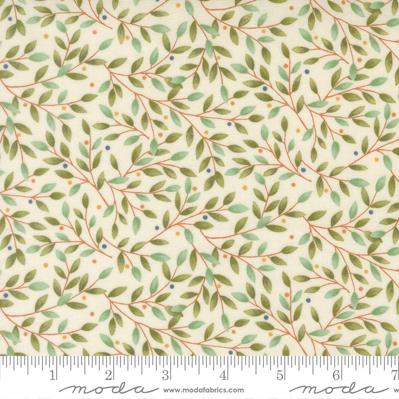 Family Tree 5" Charm Pack 2026, Moda 56160PP, 5" Precut Blue Green Orange Cream Rust Charm Pack Fabric Squares, Deb Strain
