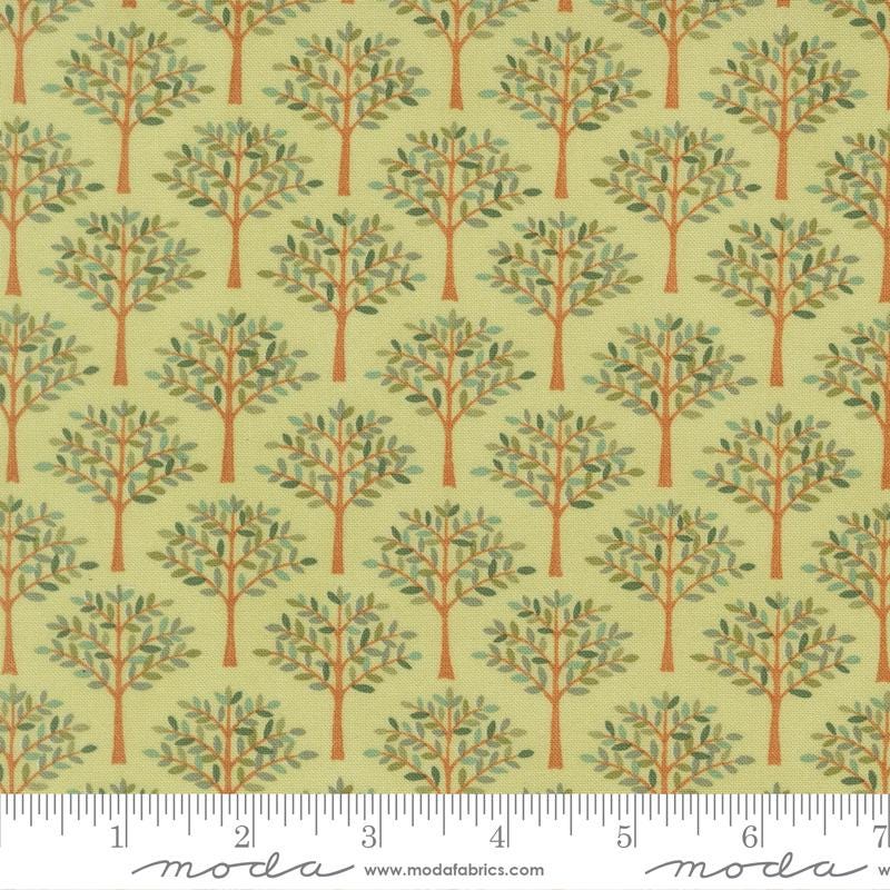 Family Tree 5" Charm Pack 2026, Moda 56160PP, 5" Precut Blue Green Orange Cream Rust Charm Pack Fabric Squares, Deb Strain
