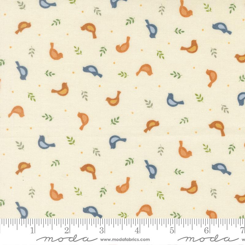 Family Tree 5" Charm Pack 2026, Moda 56160PP, 5" Precut Blue Green Orange Cream Rust Charm Pack Fabric Squares, Deb Strain