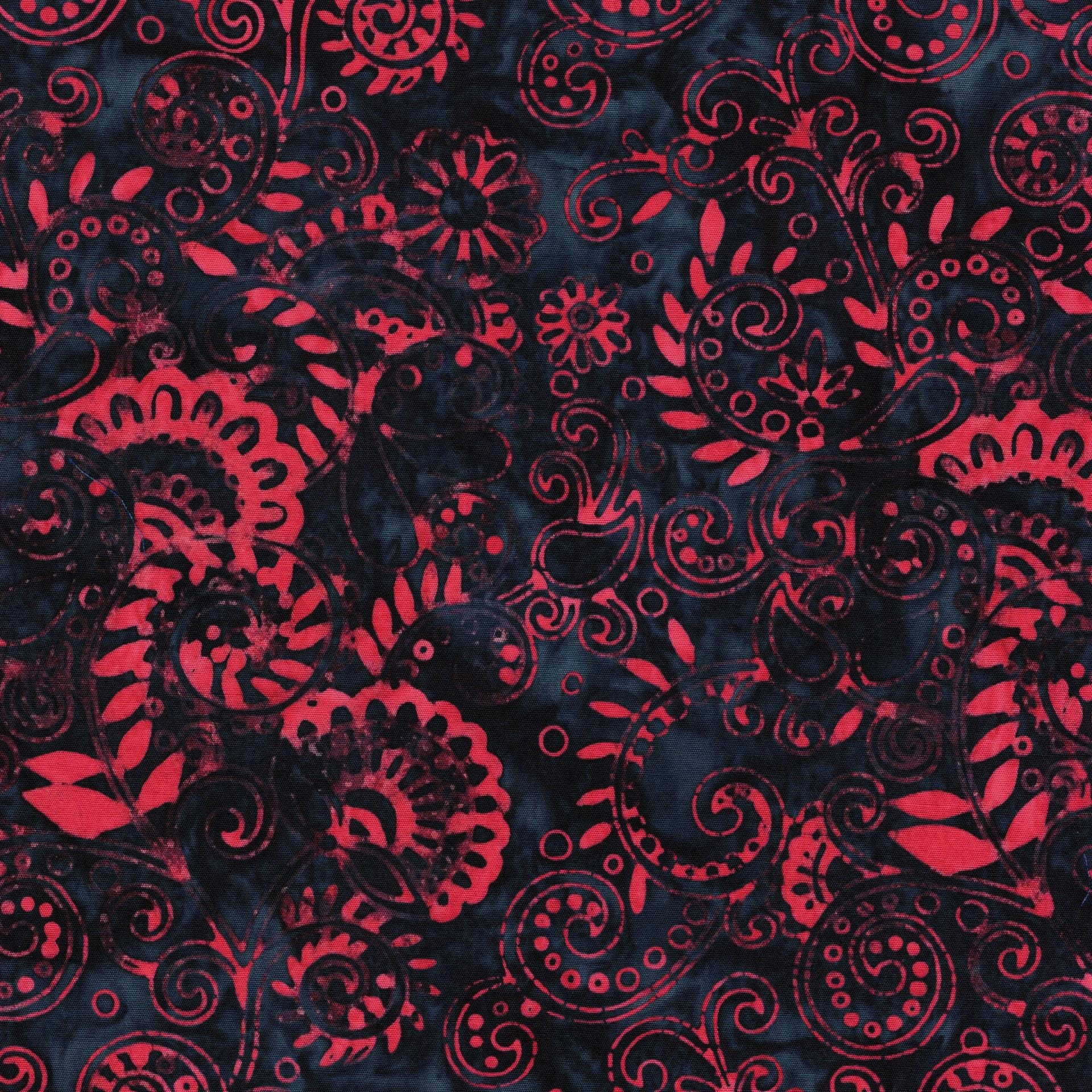 Paisley Parade 2.5" Strip Pack, Island Batik, 2.5" Precut Red White Blue Patriotic Batik Fabric Strips