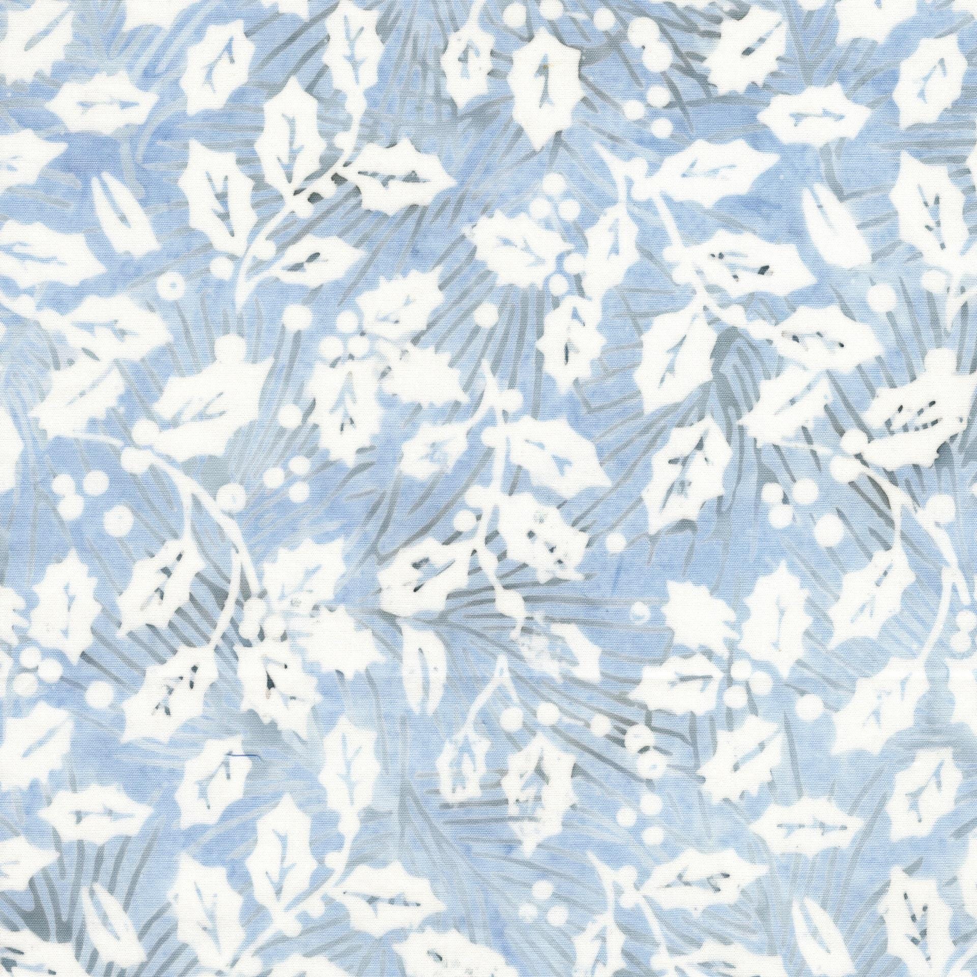 Frosted Wishes 2.5" Strip Pack, Island Batik, 2.5" Precut Blue White Christmas Xmas Icons Batik Fabric Strips