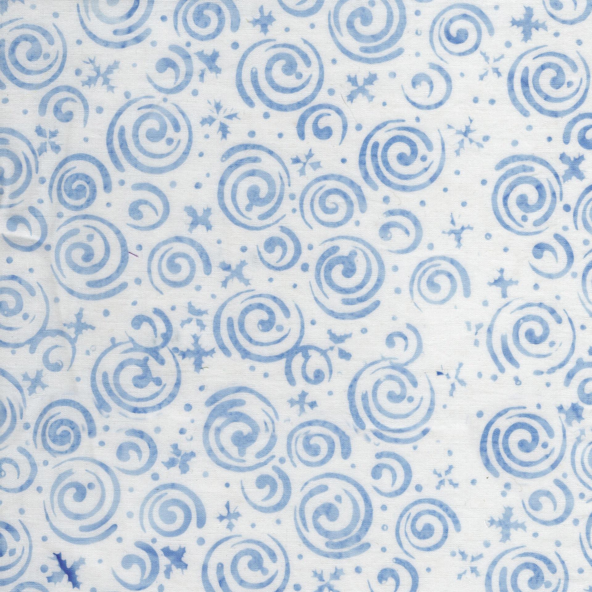 Frosted Wishes 10" Stack, Island Batik, 10" Precut Blue White Christmas Batik Fabric Quilt Squares