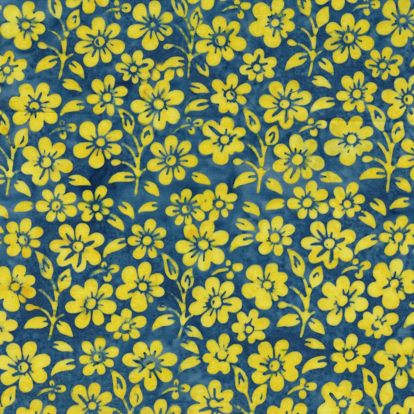 Countryside Charm 5" Stamp, Island Batik, 5" Precut Blue Yellow Batik Fabric Charm Pack Quilt Squares