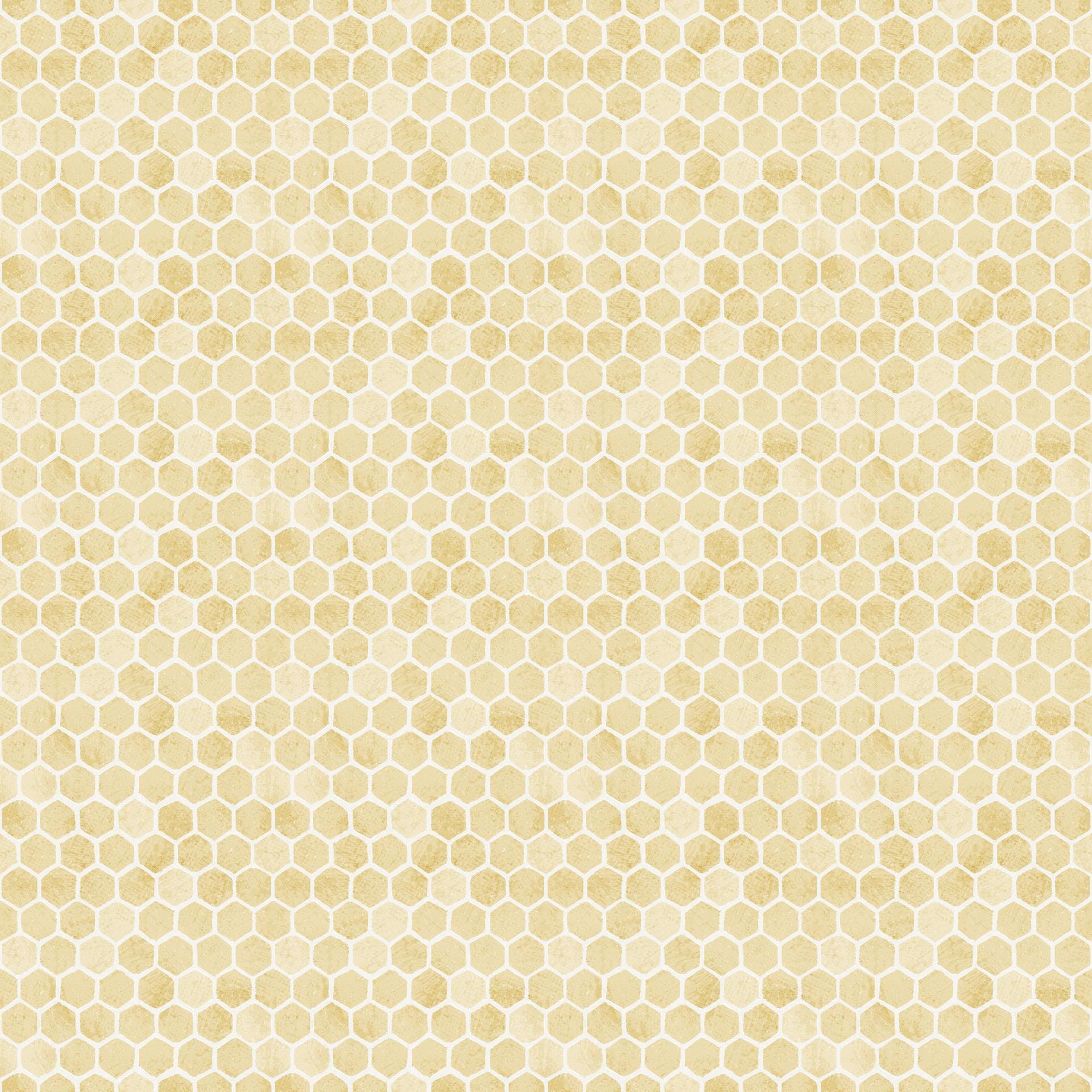 Sweet Honey Bee 5" Charm Squares, White Owl Fabrics SWEEHONEYBEE-05, 5" Precut Beehive Bees Floral Quilt Fabric Squares, Chad Barrett