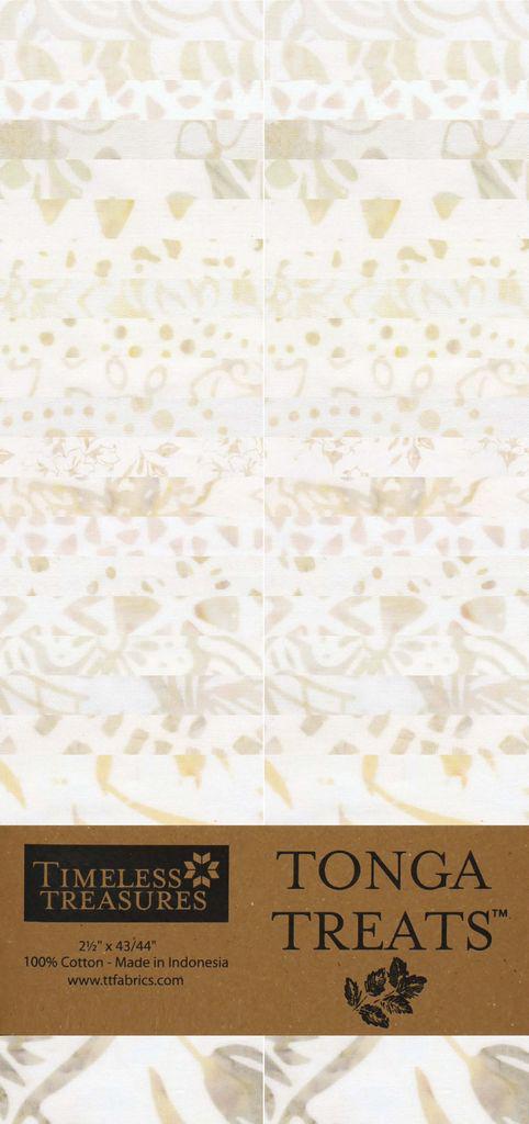 Tonga Linen 2.5" Strips, Timeless Treasures Treat-Strip40 Linen, Neutral Cream Jelly Roll Up 2.5" Batik Fabric Strips