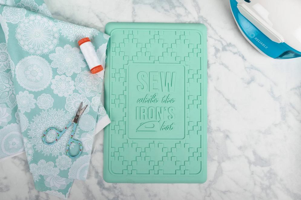 Sew Hot Silicone Iron Rest Pad, It's Sew Emma ISE-733, Quilting Tool Notion, Full Size Iron Rest, Heat Resistant Iron Pad