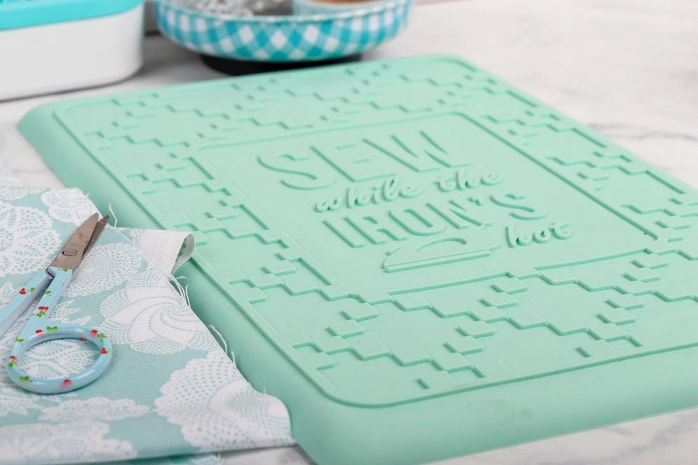 Sew Hot Silicone Iron Rest Pad, It's Sew Emma ISE-733, Quilting Tool Notion, Full Size Iron Rest, Heat Resistant Iron Pad